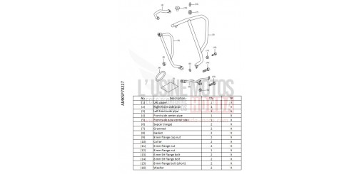 KIT,FR SIDE PIPE CRF1100D2N de 2022